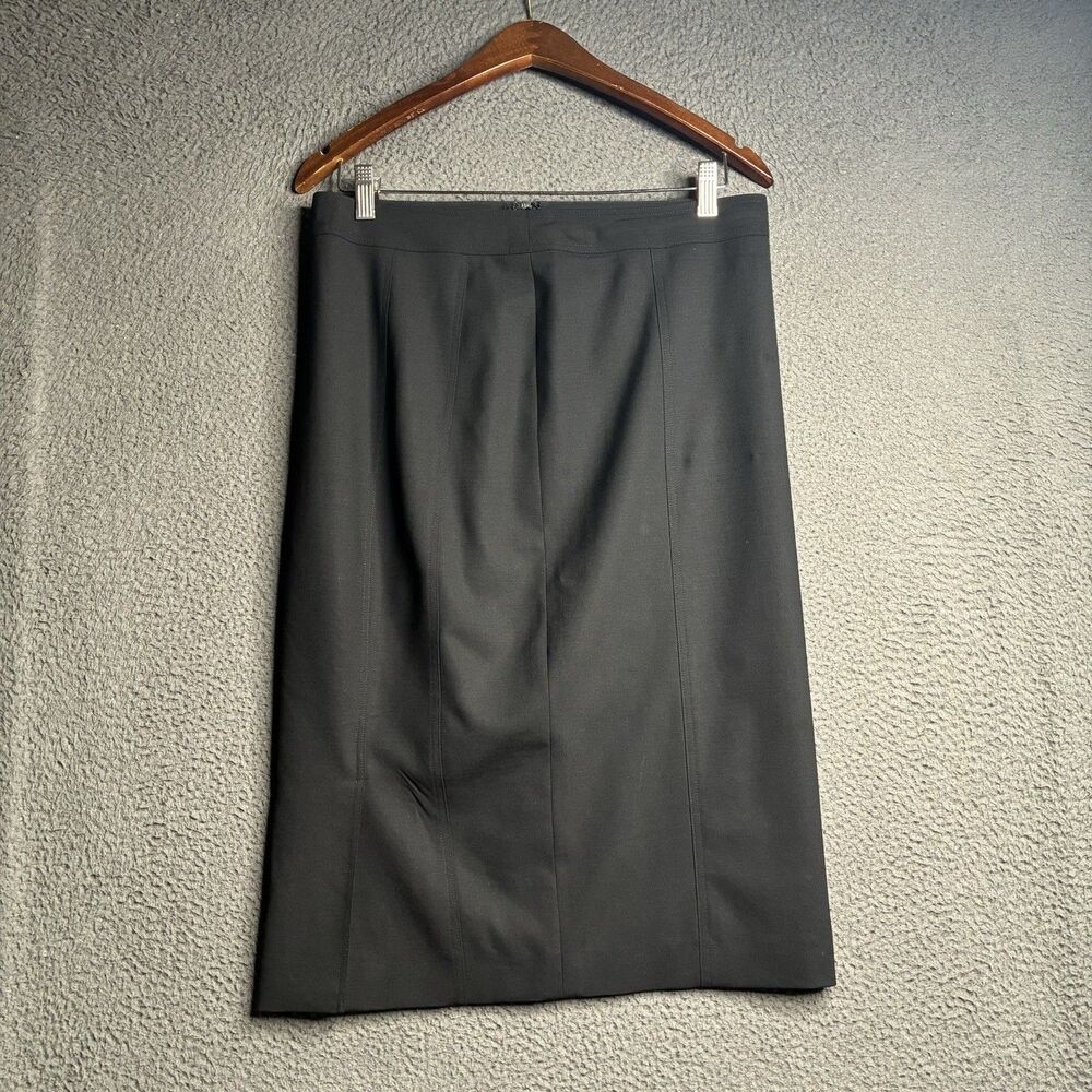 Burberry London England Black Wool Blend Midi Pencil Skirt Size US 8 Business